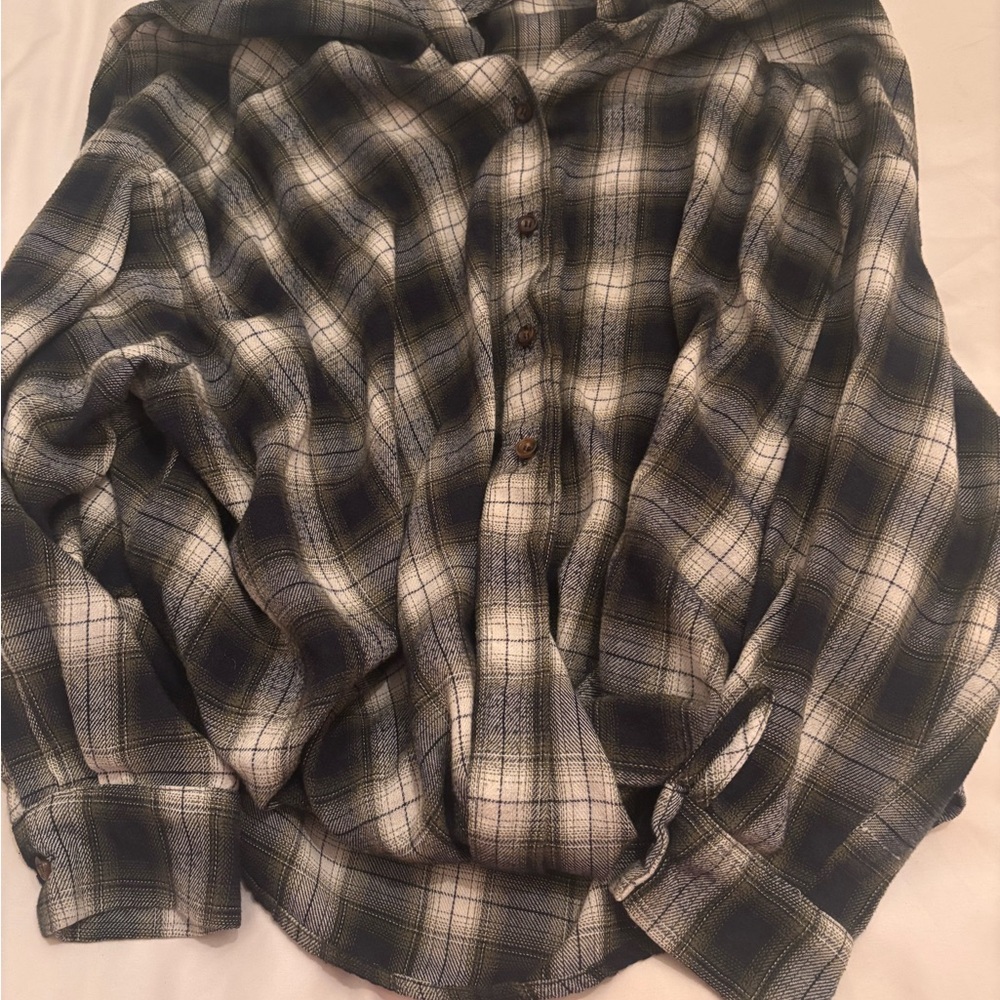 Women Plaid Button-Up Shirt